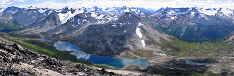 Leckie Lakes from ridge